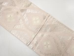 アンティーク　花立涌に青海波模様織り出し袋帯（材料）